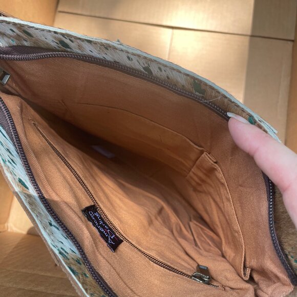 American Darling Cowhide Metallic Turquoise Bag - Picture 3 of 3